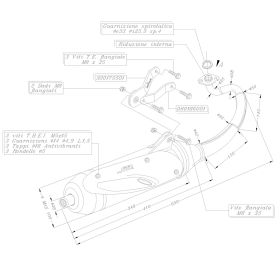 Silencieux complet Sito 0716 approuvé pour YAMAHA AEROX 50 LC