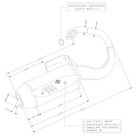 Système d'échappement complet SitoPlus 0568 approuvé pour PEUGEOT LOOXOR 50 INJECTION