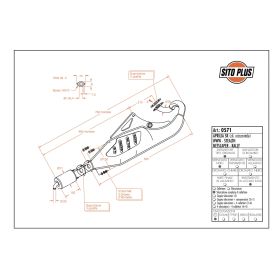 SitoPlus 0571 échappement complet approuvé pour APRILIA RALLY