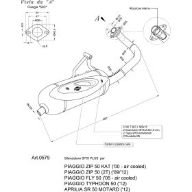 Échappement complet SitoPlus 0579 pour PIAGGIO ZIP KAT AC