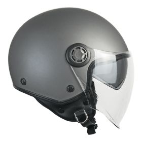 Demi Jet Helmet SKA-P 1SHA ZEN MONO Satin Anthracite