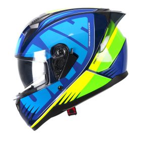 Integralhelm SKA-P 3MHG SPEEDER SPORT Blaues Fluo-Gelb