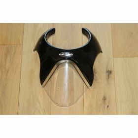 SLUK Fireball 140 Windschutzscheibe für Motorradschutz und Stil Glänzend Schwarz