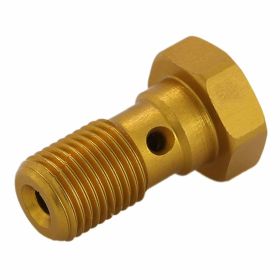 M10x1 mm Entlüftungsschraube SPIEGLER aus anodisiertem goldfarbenem Aluminium