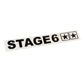 Adesivo Sticker Scritta Logo STAGE6 110 x 33 mm Nero