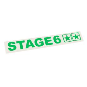 Adesivo Sticker Scritta Logo STAGE6 110 x 33 mm Verde