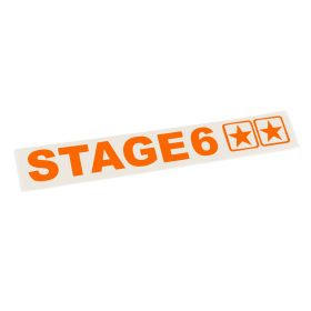 Adesivo Sticker Scritta Logo STAGE6 110 x 33 mm Arancio