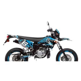 KIT ADESIVI CARENE 9 PEZZI STAGE6 BLU NERO YAMAHA DT 50 / MBK X-LIMIT