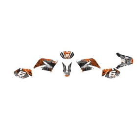 KIT ADESIVI CARENE 9 PEZZI STAGE6 ARANCIO BIANCO YAMAHA DT 50 / MBK X-LIMIT
