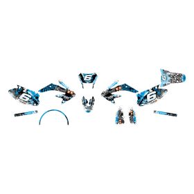 Stage6 Blau/Schwarz Scheinwerfermaske Grafik für Honda HM 50