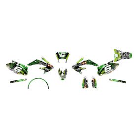 MOTOCROSS STICKERS STAGE6 19 PIECES GREEN