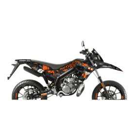 KIT ADESIVI CARENE 23 PEZZI STAGE6 ARANCIO NERO DERBI X-TREME EURO 4