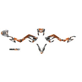 KIT ADESIVI CARENE 23 PEZZI STAGE6 ARANCIO BIANCO DERBI X-TREME EURO 4