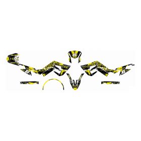 MOTOCROSS STICKERS STAGE6 23 PIECES YELLOW