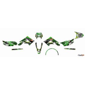 KIT ADESIVI CARENE 18 PEZZI STAGE6 VERDE NERO DERBI X-TREME / X-RACE 2010 / 17