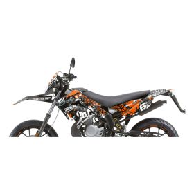 MOTOCROSS AUFKLEBER STAGE6 18 STUCK WEISS