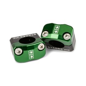 Riser Supporti Manubrio STAGE6 Alluminio CNC da 22 a 28,6 mm Verde