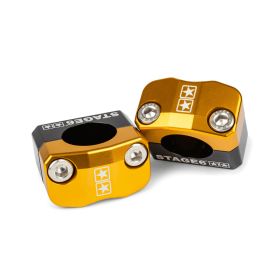 Riser Supporti Manubrio STAGE6 Alluminio CNC da 22 a 28,6 mm Giallo