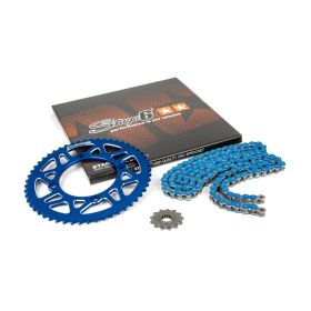 Kit Trasmissione STAGE6 ALU Blu Pignone 13 Corona 53 Passo 420 Beta RR