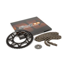 Kit Trasmissione STAGE6 ALU Nero Pignone 14 Corona 53 Passo 420 Beta RR