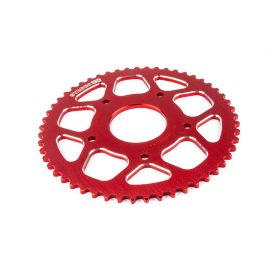 Kit Trasmissione STAGE6 ALU Rosso Pignone 13 Corona 53 Passo 420 Peugeot / Rieju