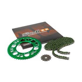 Kit Trasmissione STAGE6 ALU Verde Pignone 13 Corona 53 Passo 420 Aprilia SX 50