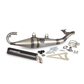 STAGE6 PRO REPLICA MK2 BLACK EXHAUST FOR MINARELLI HORIZONTAL AC LC / CHINA 2T