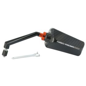 Specchietto Universale Sinistro STAGE6 F1 Filettatura M8 Carbon Lucido