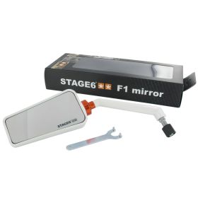 SPECCHIETTO UNIVERSALE SINISTRO STAGE6 F1 FILETTATURA M8 BIANCO