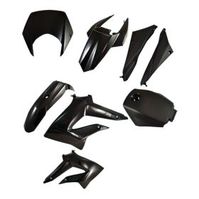 KIT CARENA 8 PEZZI NERO STR8 PER DERBI DRD X-TREME 2011-2017