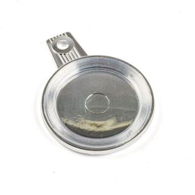 Portabollo Rotondo in Plastica Cromato