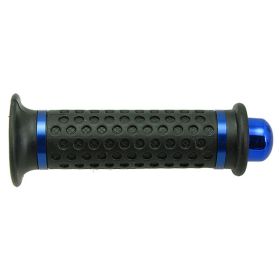 COPPIA MANOPOLE STR8 NERE CON PUNTE BLU ANODIZZATE ROTONDE