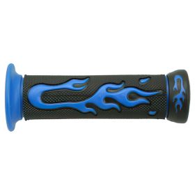 COPPIA MANOPOLE STR8 FLAME D. 22 MM NERO BLU