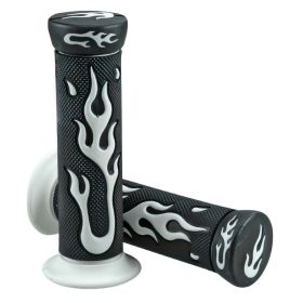 COPPIA MANOPOLE STR8 FLAME D. 22 MM NERO BLU