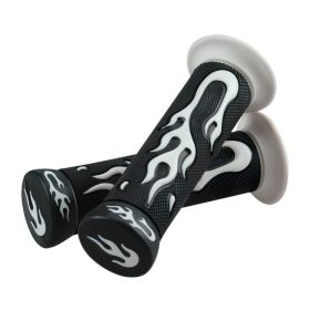 COPPIA MANOPOLE STR8 FLAME D. 22 MM NERO BLU