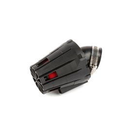 FILTRO ARIA CARBURATORE RACING E5 NERO ROSSO D. 35 MM INCLINATO 45°