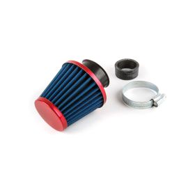 FILTRO ARIA CARBURATORE CONICO MEDIO KN D. 28 / 35 MM ROSSO BLU
