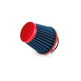 FILTRO ARIA CARBURATORE CONICO MEDIO KN D. 28 / 35 MM ROSSO BLU