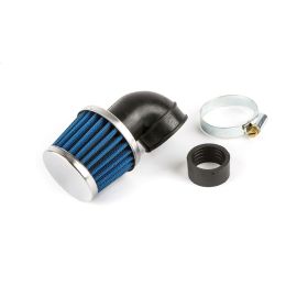 filtro aria carburatore conico KN D. 28 / 35 mm cromato inclinato 90°