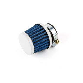 filtro aria carburatore conico piccolo KN D. 28 / 35 mm blu bianco