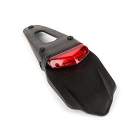 Portatarga Universale Enduro Motard 50 cc con Fanalino Rosso 6 Leds Omologato