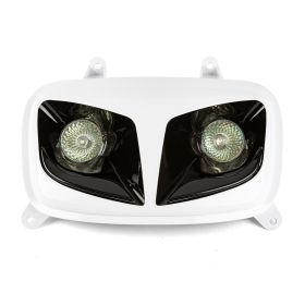 Maschera Fanale Anteriore Alogeno STR8 Bianco Nero