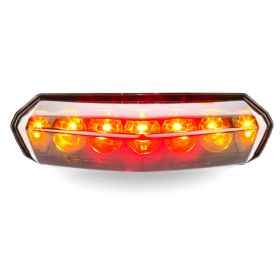 Fanalino Stop Posteriore Universale LED STR8 Nero con Frecce 145 x 85 Omologato