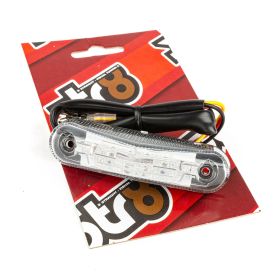 Fanalino Stop Posteriore Universale LED STR8 Triangle Trasparente Omologato CE