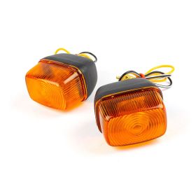 COPPIA FRECCE ANTERIORI COMPLETE NERO ARANCIO