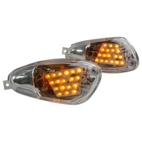 COPPIA FRECCE ANTERIORI LED TRASPARENTE STR8 OMOLOGATE