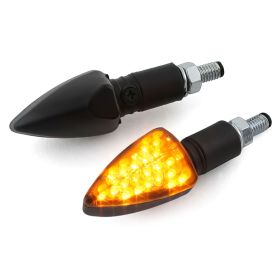 COPPIA FRECCE UNIVERSALI LED BLACK LINE STR8 NERO OMOLOGATE