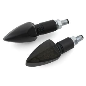 COPPIA FRECCE UNIVERSALI LED BLACK LINE STR8 NERO OMOLOGATE