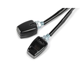 COPPIA FRECCE UNIVERSALI LED MINI II STR8 BLACK LINE NERO OMOLOGATE