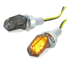 Coppia Frecce Universali LED MINI II STR8 BLACK LINE Bianco Omologate